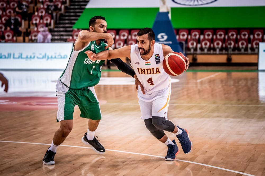 Joginder Singh Saharan in FIBA Asia Cup 2021 Qualifiers